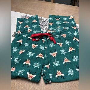 Be yourself size large green fleece pajama bottoms